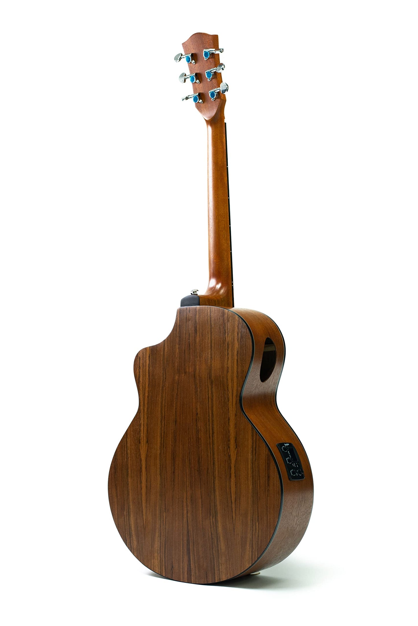 Deviser Guitarra Electroacústica Ls-580 Diseño Jazz, Mate Con Funda, cuerdas de metal, Sonido de Buena Calidad