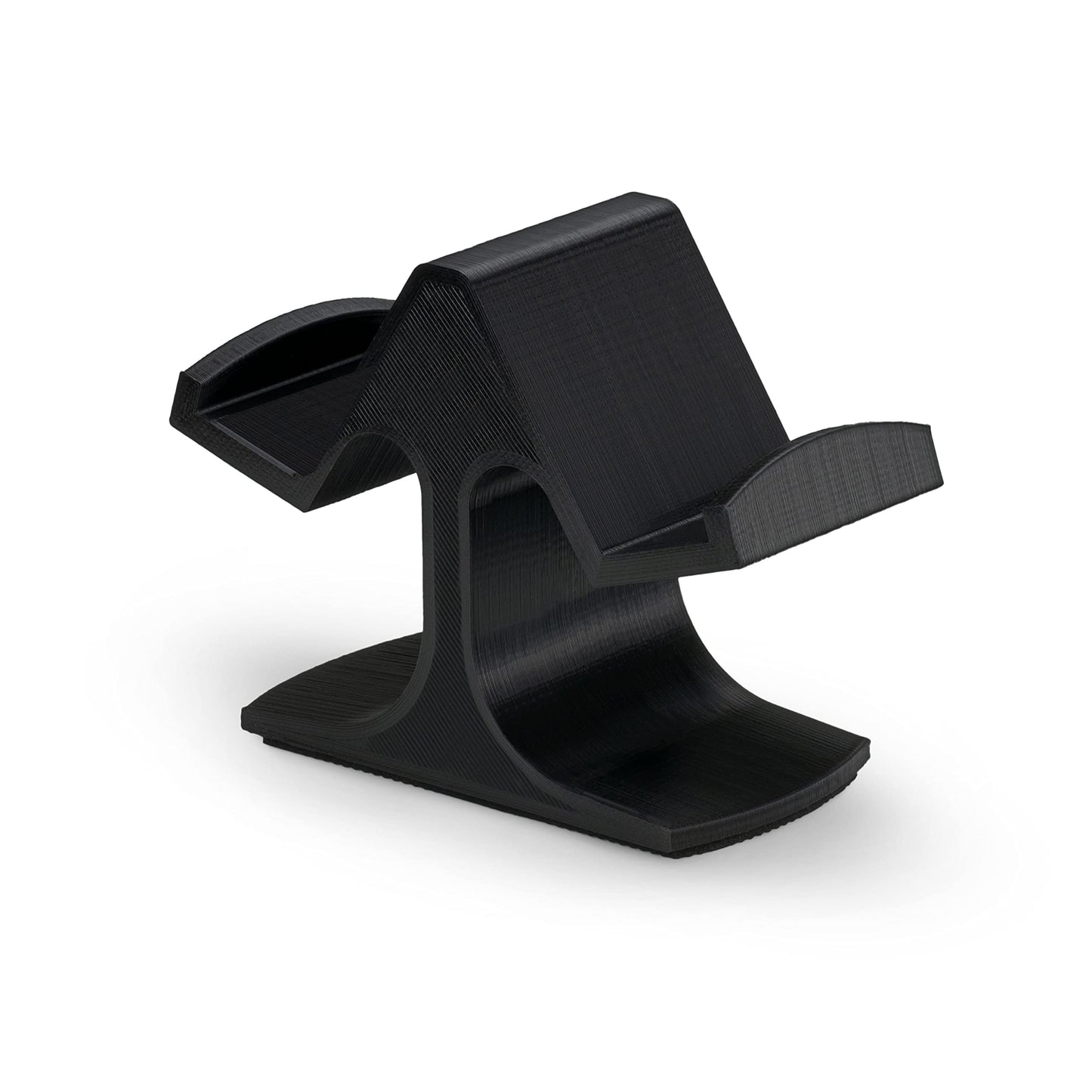 BRAINWAVZ Dual Game Controller Desktop Holder Stand - Universal Design for Xbox ONE, PS5, PS4, PC, Steelseries, Steam & More, Reduce Clutter UGDS-03 (Black)