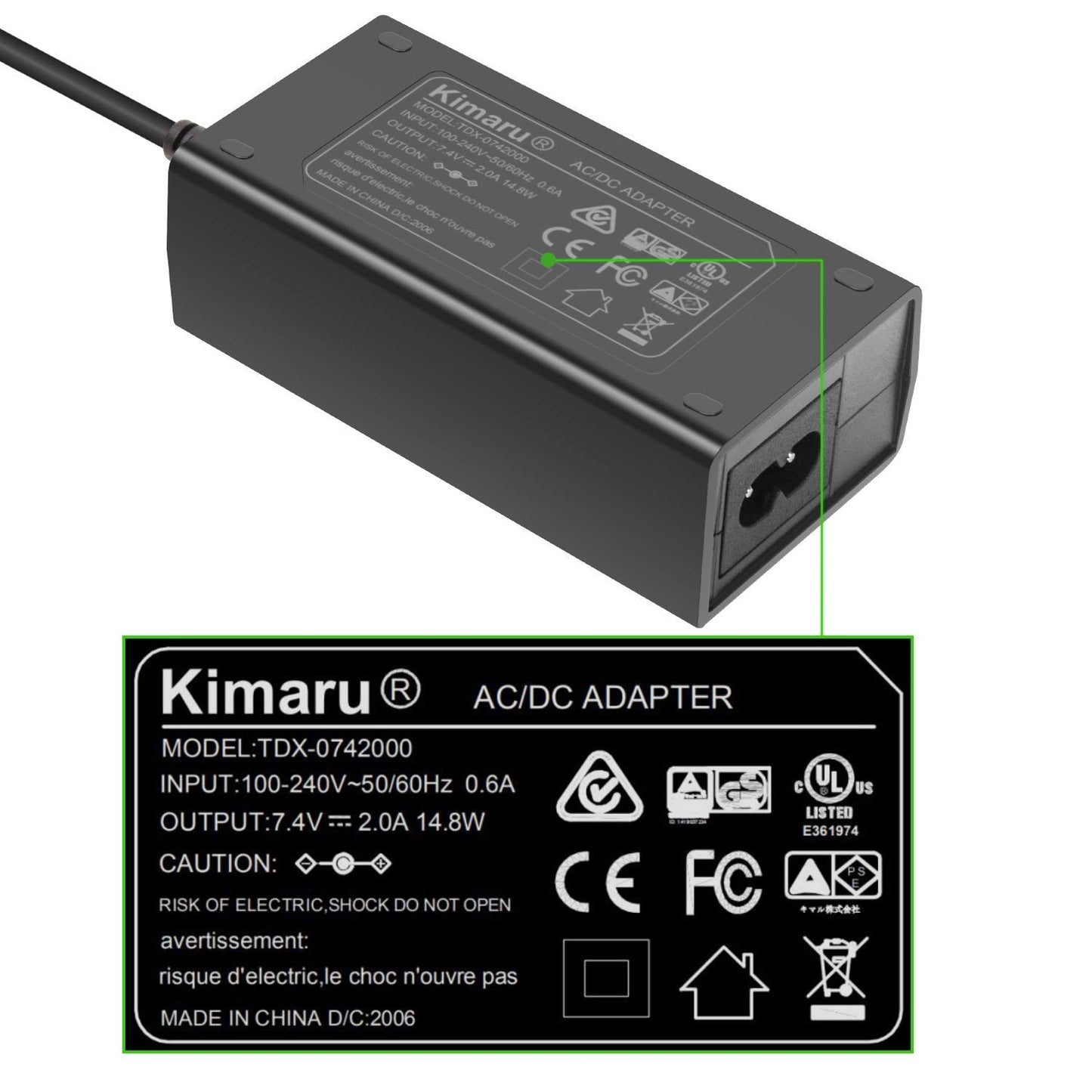 Kimaru LP-E12 Dummy Battery ACK-E12 Adaptador de corriente CA DR-E12 Kit de acoplador CC para cámaras Canon EOS M50 Mark II, M50, M200, M100, M10, M2, M