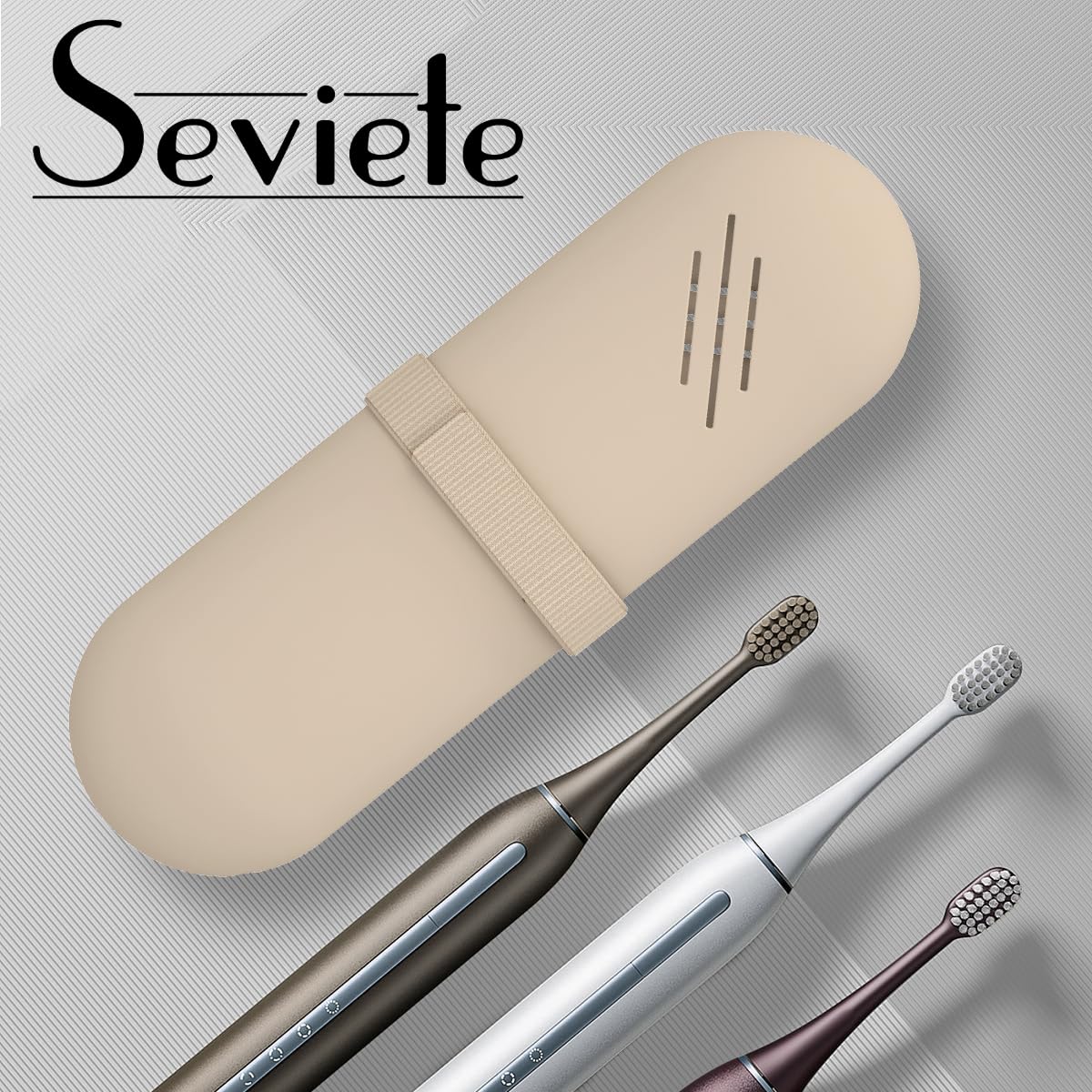 Seviete Funda para brochas de maquillaje con broche Estuche organizador de maquillaje, Neceser. Protección para tus brochas de maquillaje. Soporte de viaje portátil impermeable (Nuez)