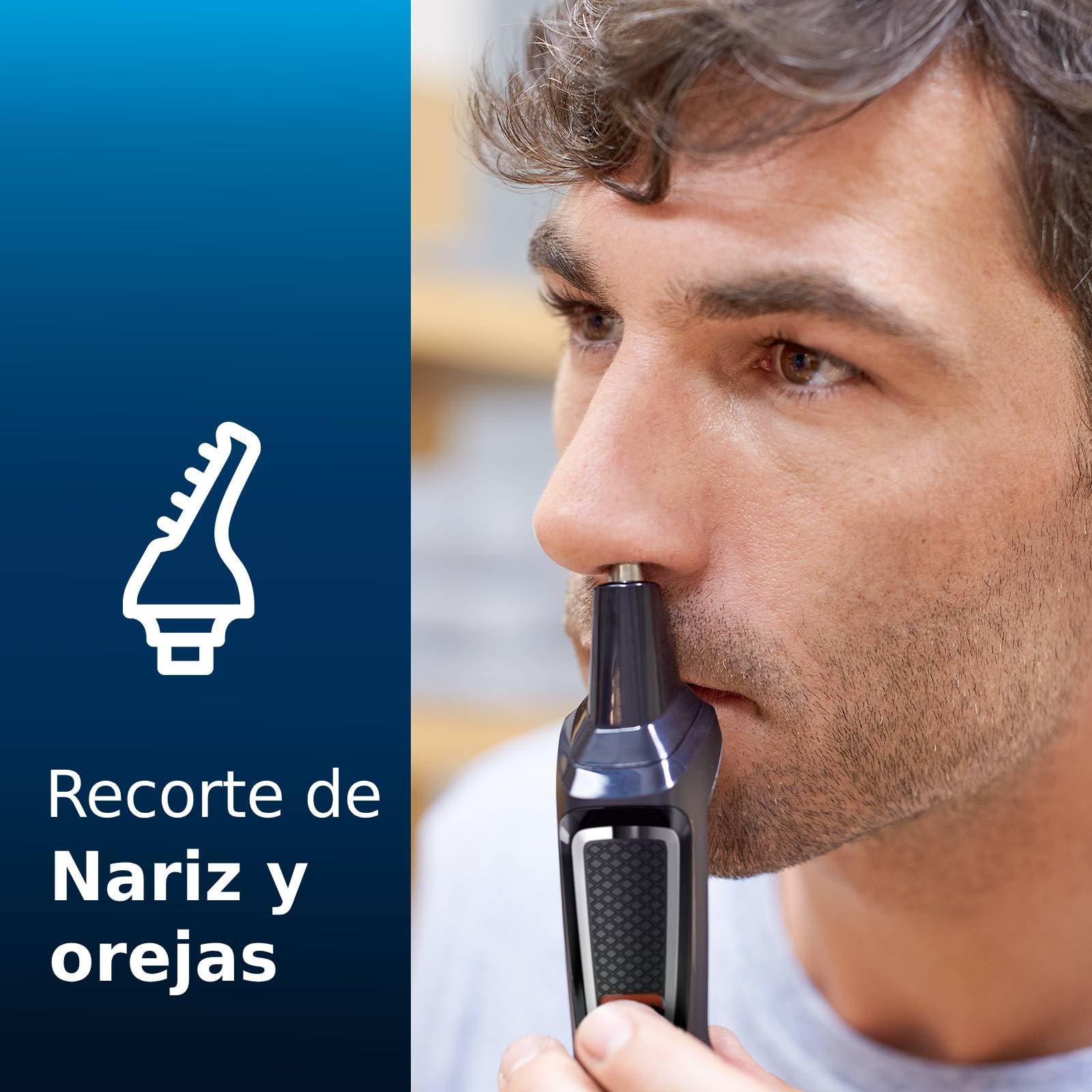 Philips Multigroom Series 3000, Recortador todo en uno, 11 longitudes, MG3730/15, para cara, cabello y nariz