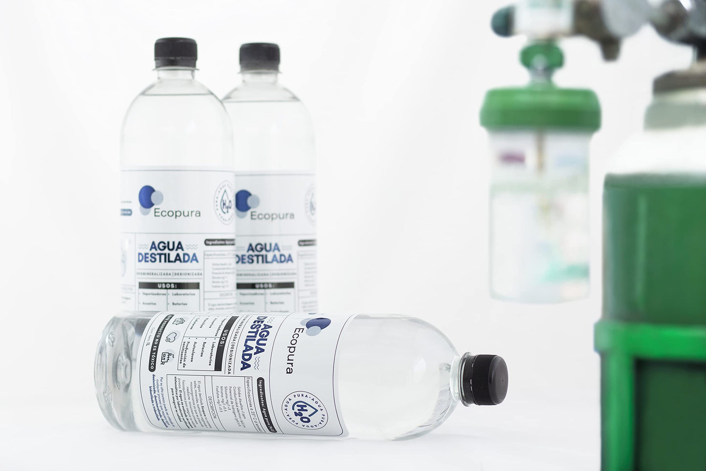 Agua Destilada ECOPURA Transparente Calidad Certificada Caja 12 Piezas