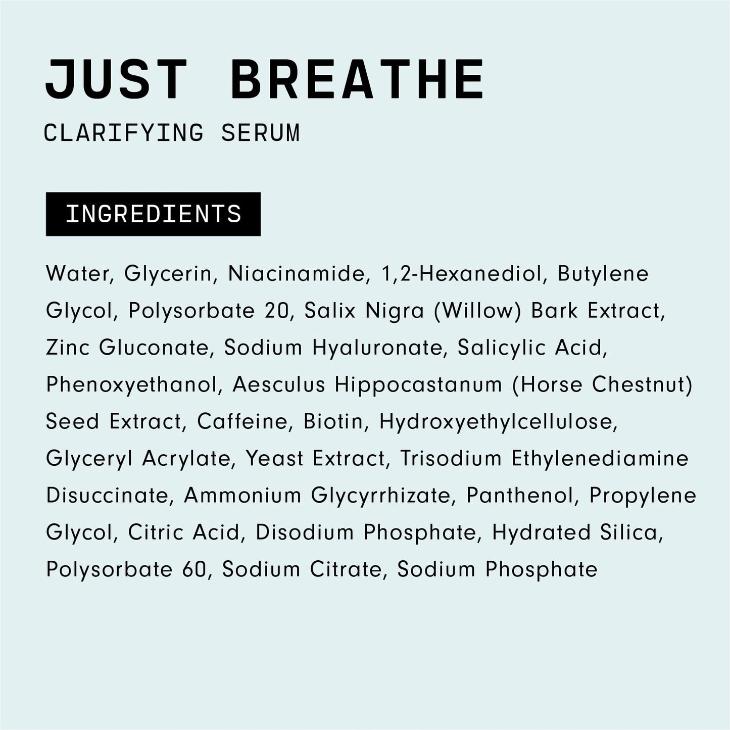 Versed Just Breathe Sérum facial aclarante 1 fl oz. Formulado con extracto de corteza de sauce, niacinamida y zinc, libre de crueldad, sin parabenos y vegano. Elige tu tratamiento facial (suero clarificante)