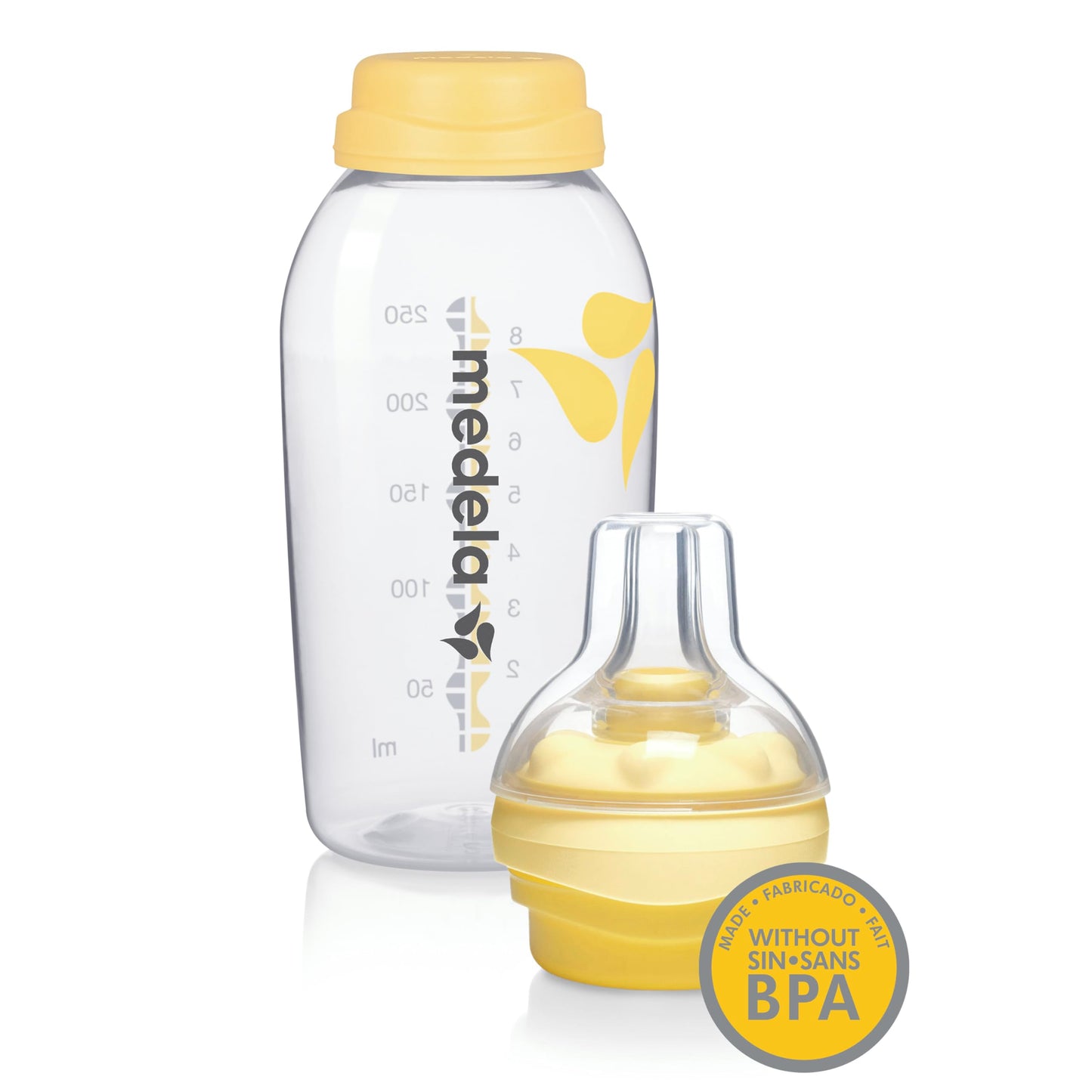 Biberones Medela Amarillo Set Botellas Calma 8oz 250ml para Niño
