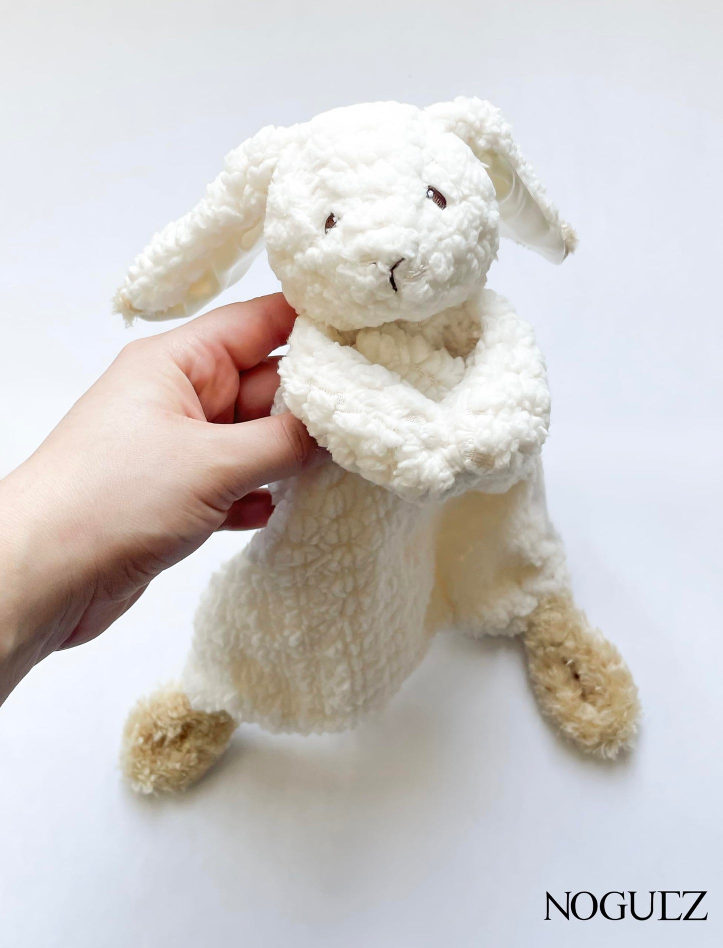 Carlsen. Conejo de Peluche Super Suave de Apego para Bebé, Toallita para Chupón, Conejito Abrazable para Dormir, Bunny Plush. (Beige)
