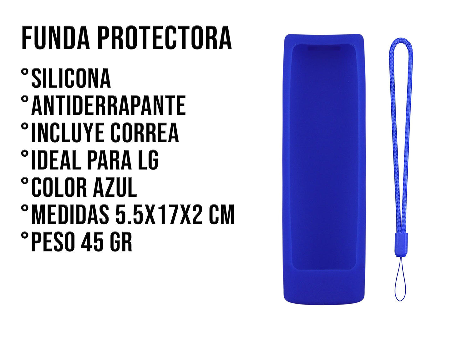 Funda para Control LG AKB75095307 AKB75375604 AKB74915305 Universal a Prueba de Golpes Protectora Silicon Case Protector (Blue)
