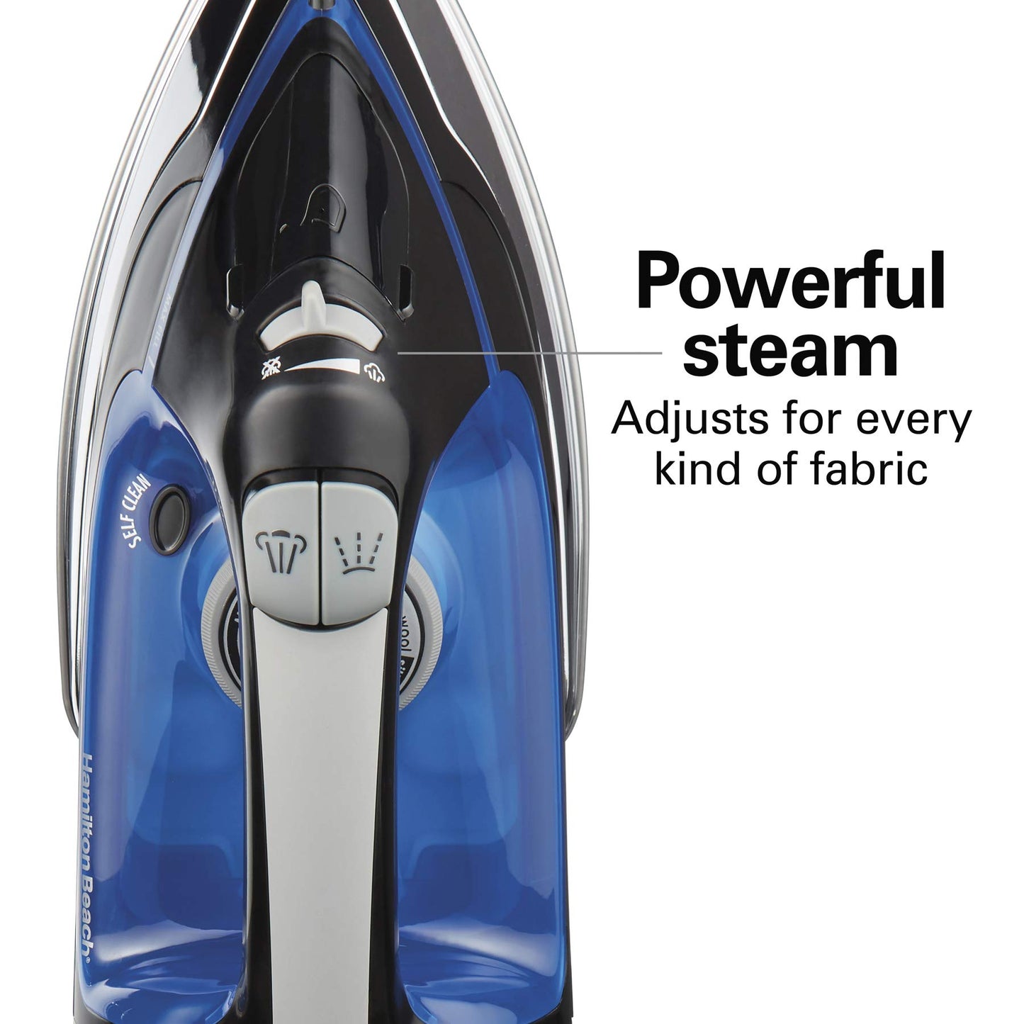 Hamilton Beach 14290 Retractable Cord Iron, Grey