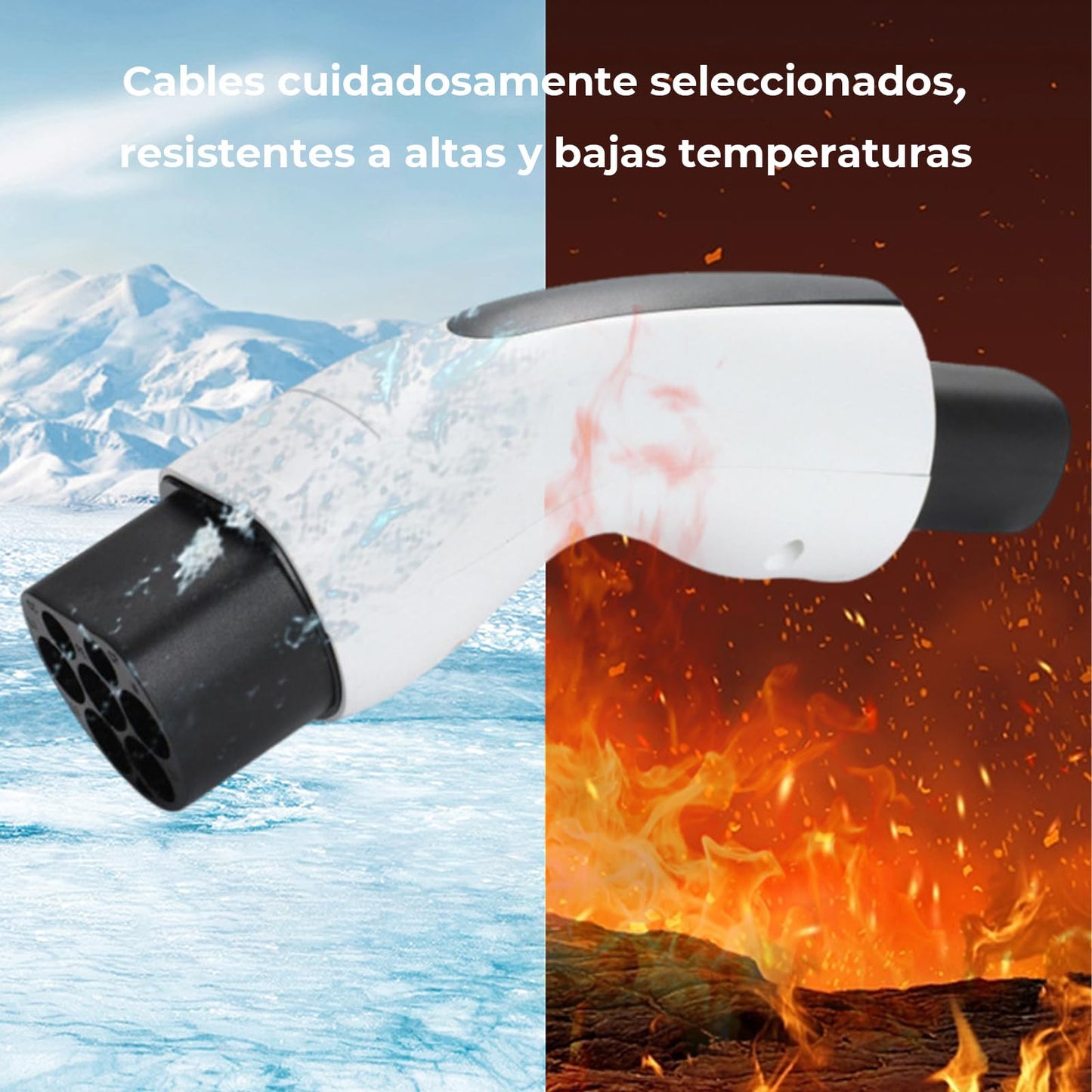 Adaptador EV YIYAHA Blanco Convertidor de Carga 7KW 32A Compatible con BYD JAC y Conector GB/T con Bloqueo de Seguridad para Auto Eléctrico
