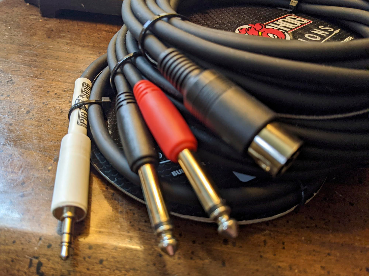 Cable Dual Mono Pig Hog 1/4 Pulgadas 6 Pies