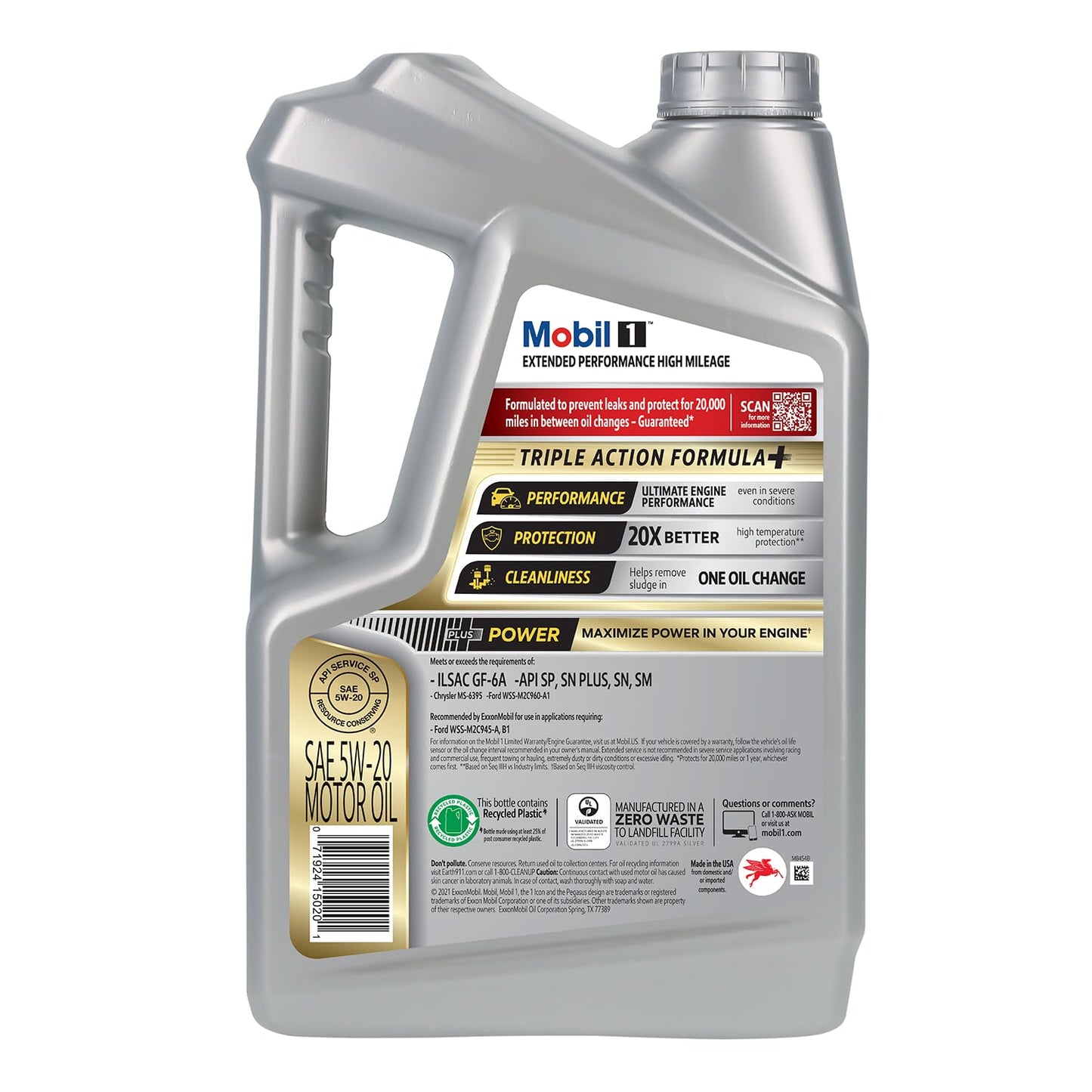 Aceite de Motor Mobil 1 Gris Extended Performance High Kilometraje 5W-20 5QT