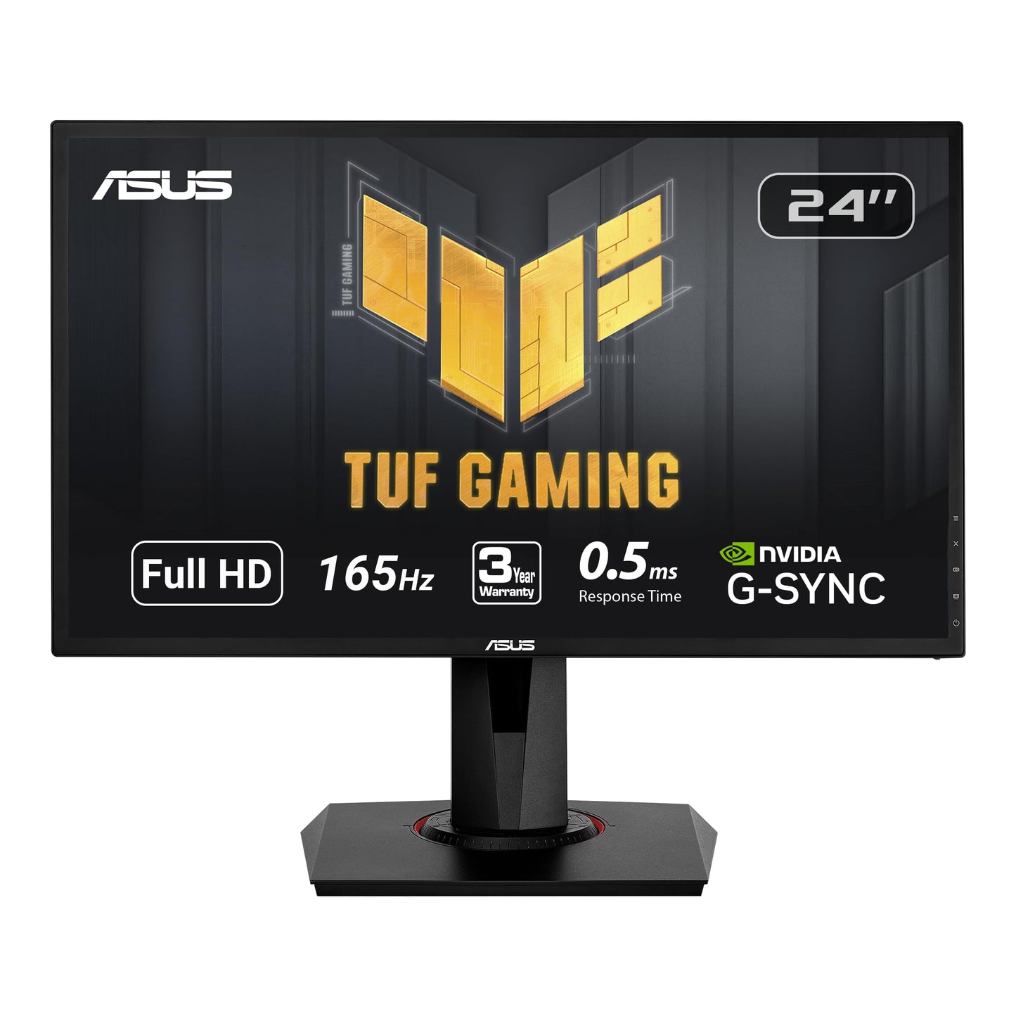 Asus Monitor Gamer 24" VG248QG, Eye Care, HDMI, DVI, 1080P, Full HD con 165Hz de refresco, tecnología Adaptive-Sync para gráficos perfectos y G-SYNC