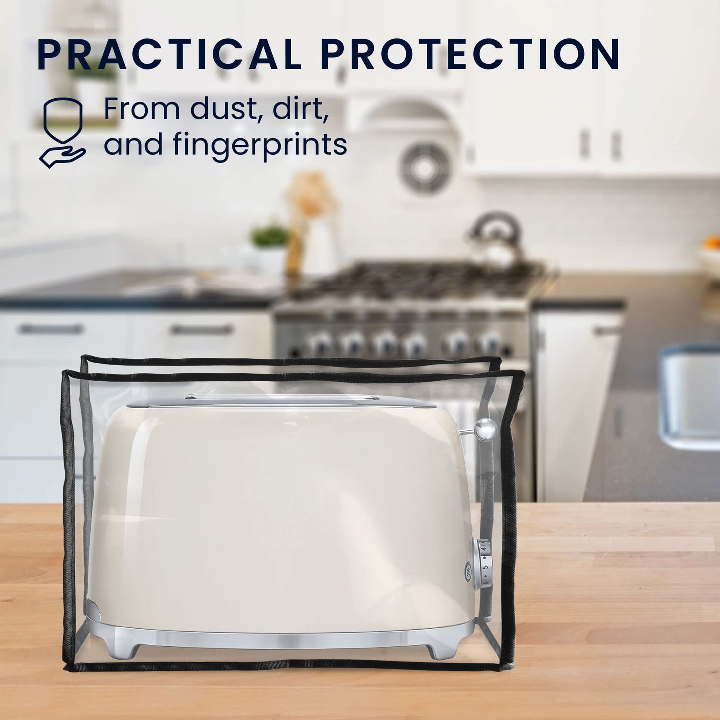 kwmobile Cubierta Compatible con Smeg TSF01CREU Funda - Cubierta Protectora Antipolvo Transparente para tostadora