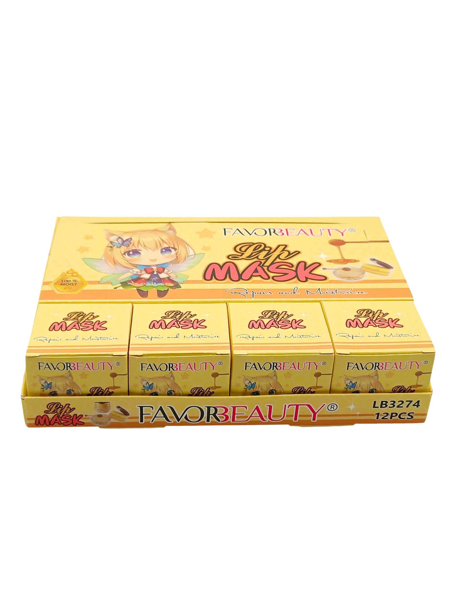 Bálsamos Labiales En Forma De Tarro de Miel, Paquete de12 Pcs, Contiene 6 ml por pieza, Repara e Hidrata los Labios Secos y Agrietados.