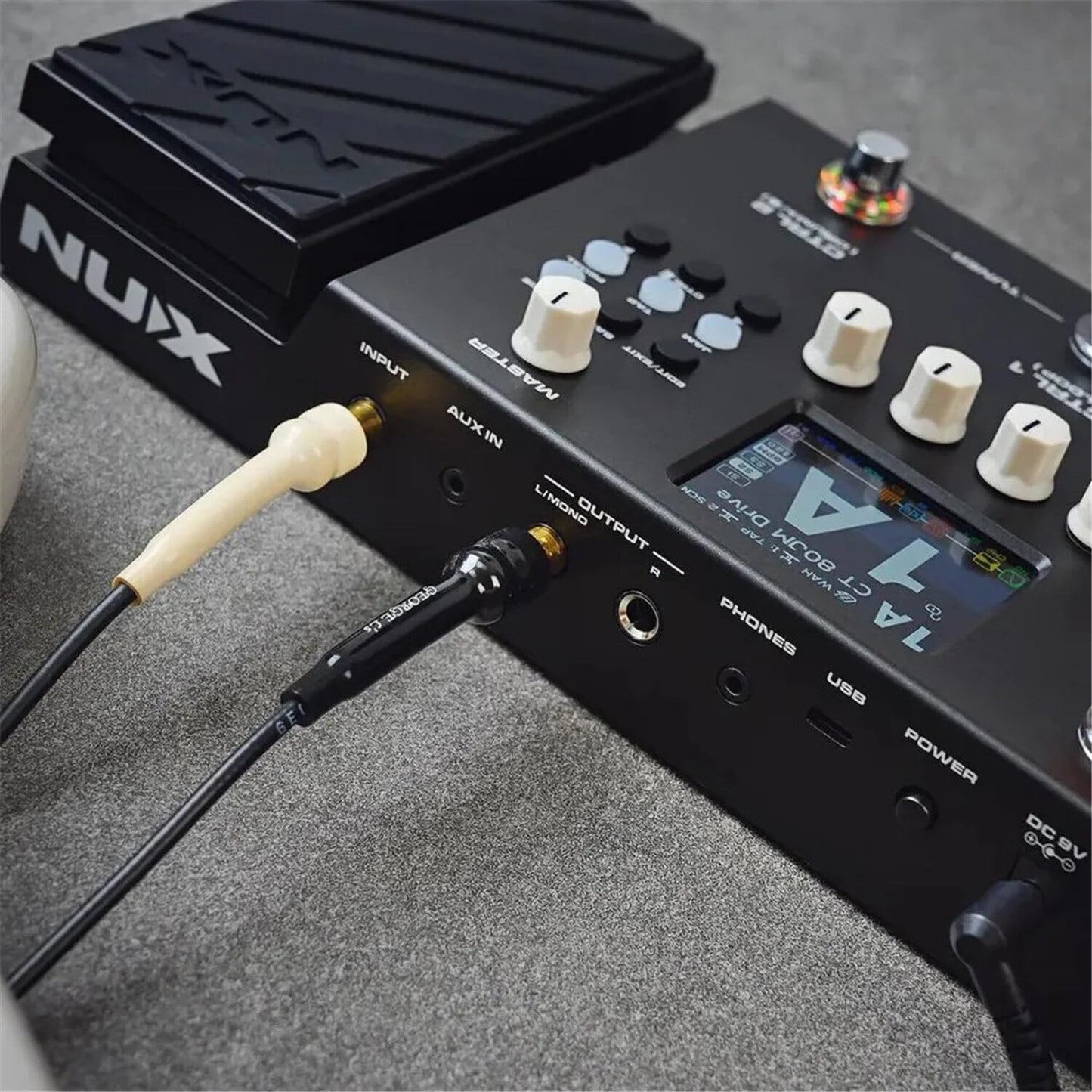 Beyamis Pedal multiefectos NUX MG-400, Modelado de Amplificador, efector de Guitarra eléctrica, 512 muestras IR, 10 Bloques de señal móviles Independientes