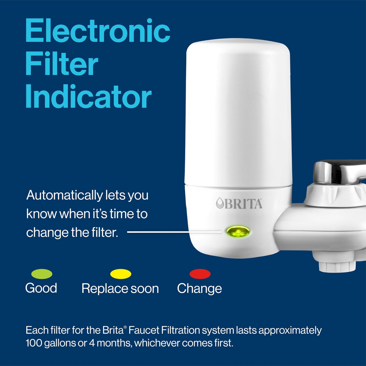Brita Filtros de agua de repuesto básicos, 3 unidades, cromado