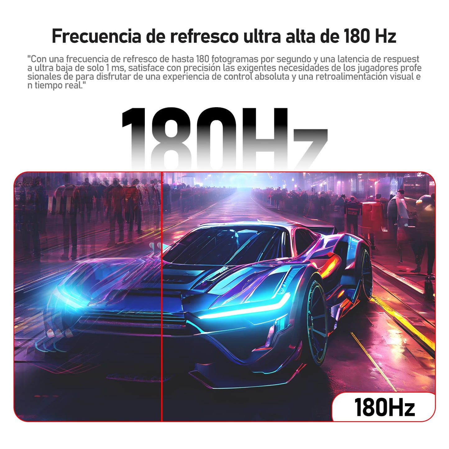 suevery 32 Pulgadas Gamer Monitor 180Hz FHD(1920x1080) Monitores de Computadora Curvo 1800R 1080P 100% sRGB FreeSync 1ms(GTG) Apoyo DP HDMI HDR VESA Pantalla para Pc