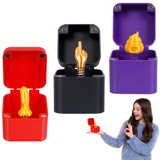 Caja de Regalo de Broma de Navidad Dedo Medio para Adultos