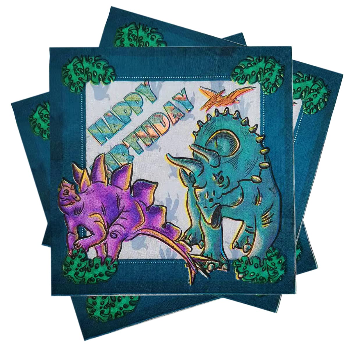 Juego de vajilla para fiesta de cumpleaños de dinosaurios para niños, 20 invitados, kit de suministros para fiesta de cumpleaños de dinosaurio, incluye platos de fiesta de dinosaurio, servilletas, tazas