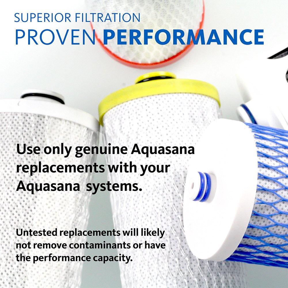 Aquasana AQ-5300R Cartuchos de repuesto para filtro de agua bajo el fregadero, 3 etapas