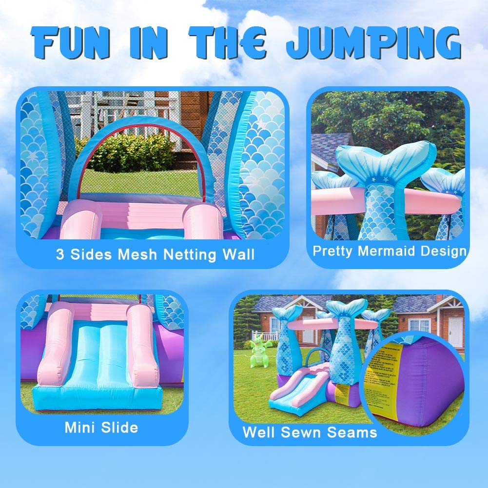 Doctor Dolphin Bounce House - Castillo hinchable con soplador de aire para fiestas de niños