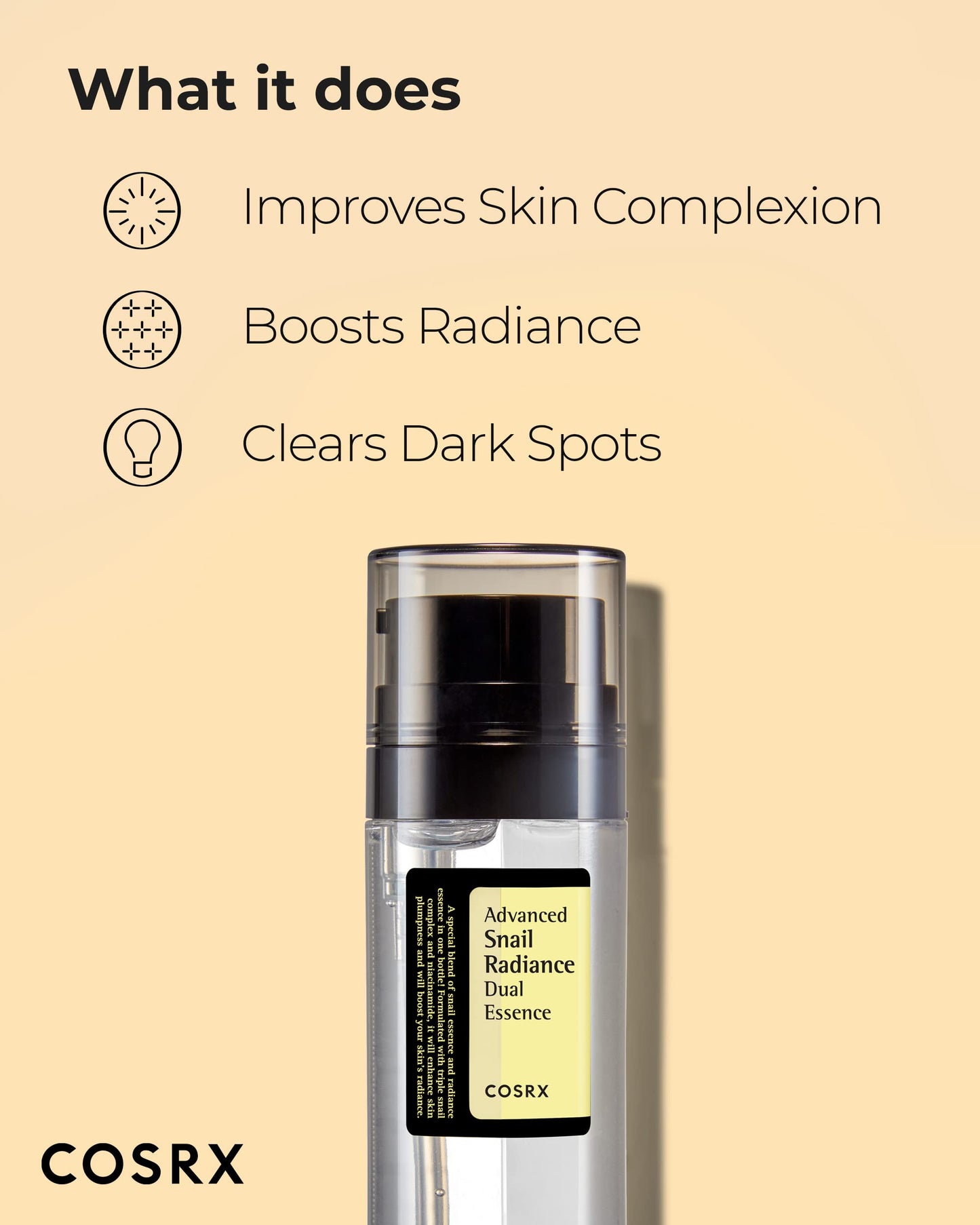 Cosrx Advanced Snail Radiance Dual Essence - 2.7 oz for Youthful and Glowing Skin