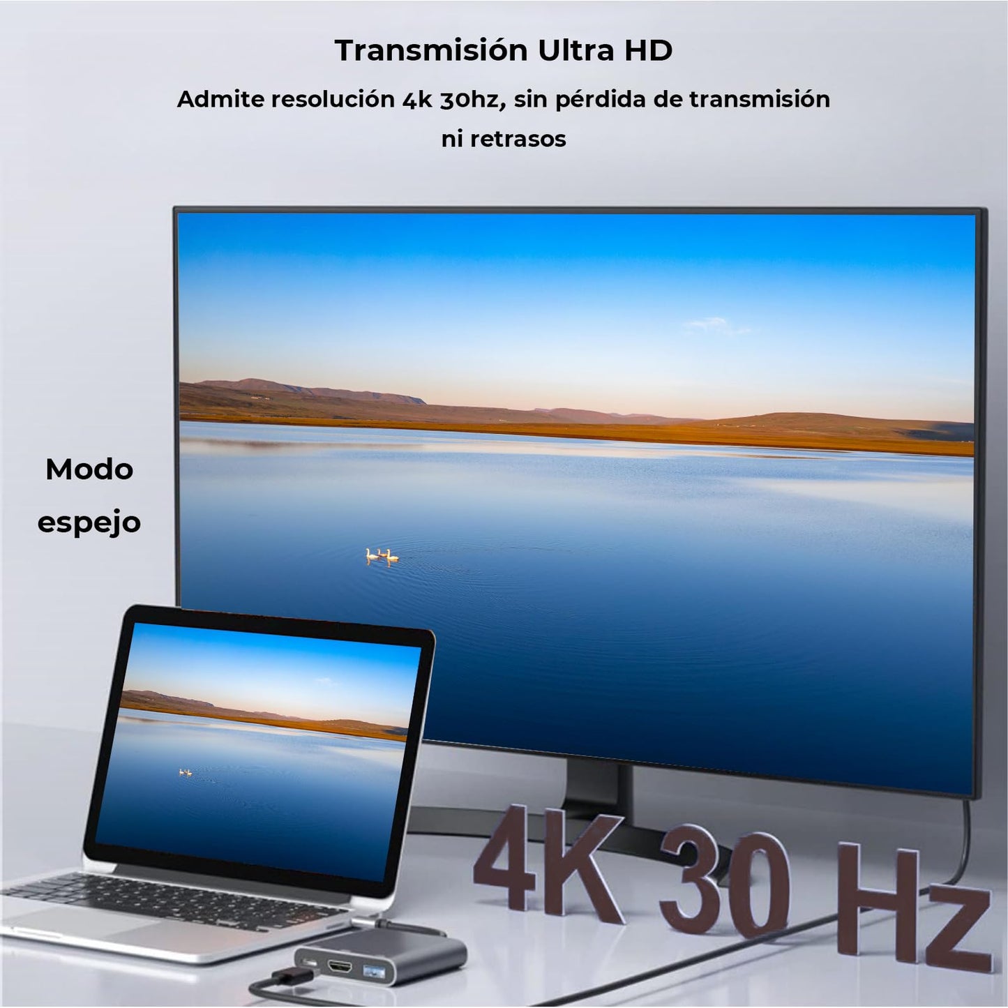 Adaptador USB C WULAR 4K Multipuerto HDMI para MacBook Pro/Air/iPad y más Dispositivos TipoC