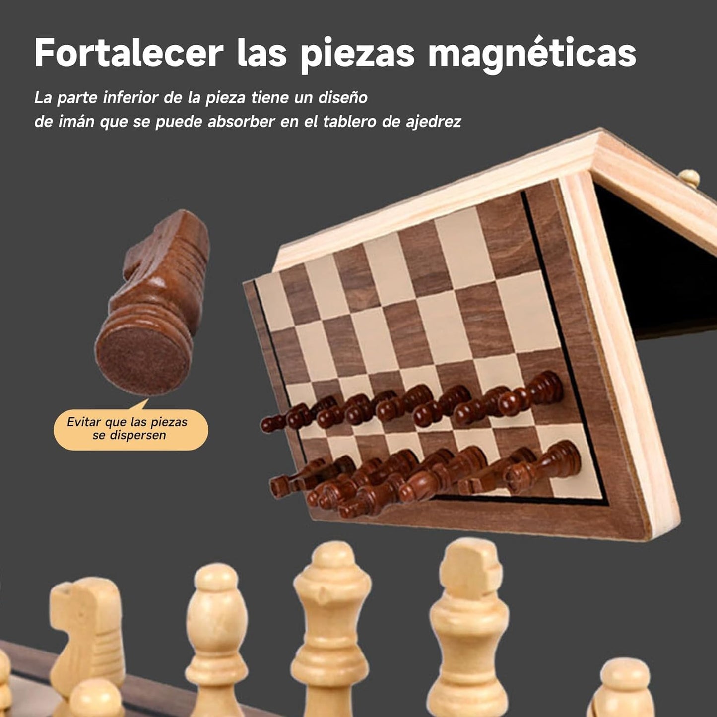 Ajedrez Magnético Profesional 39x39cm con Tablero Plegable y Bolsa de Almacenamiento para Adultos y Niños
