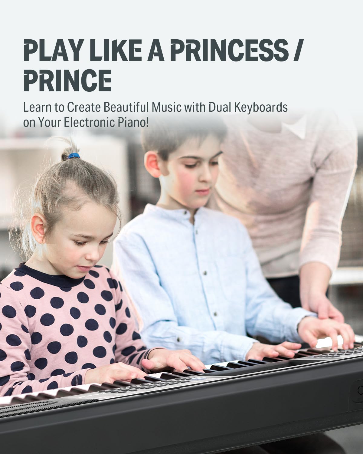 Donner - Piano de teclado de 61 teclas, kit de teclado de piano eléctrico con 249 voces, 249 ritmos, incluye soporte para piano, taburete, micrófono, regalo para principiantes, negro (DEK-610S)