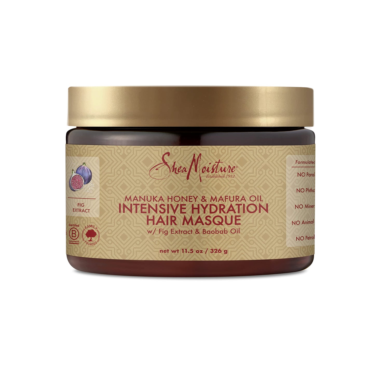 SHEA MOISTURE - Mascarilla hidratante intensiva para el cabello con miel de manuka y aceite de marfura, 12 onzas + Shea Moisture Coconut & Hibiscus Curl & Shine Conditioner for Unisex Conditioner 13oz