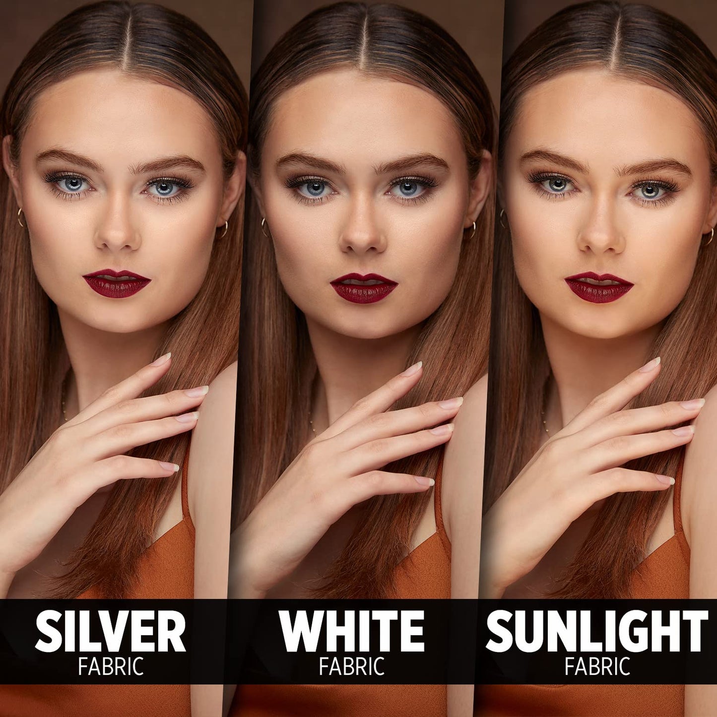 Westcott Eyelighter 3 - El reflector curvado original Incluye telas plateadas, blancas y de luz solar para retratos y fotos en la cabeza