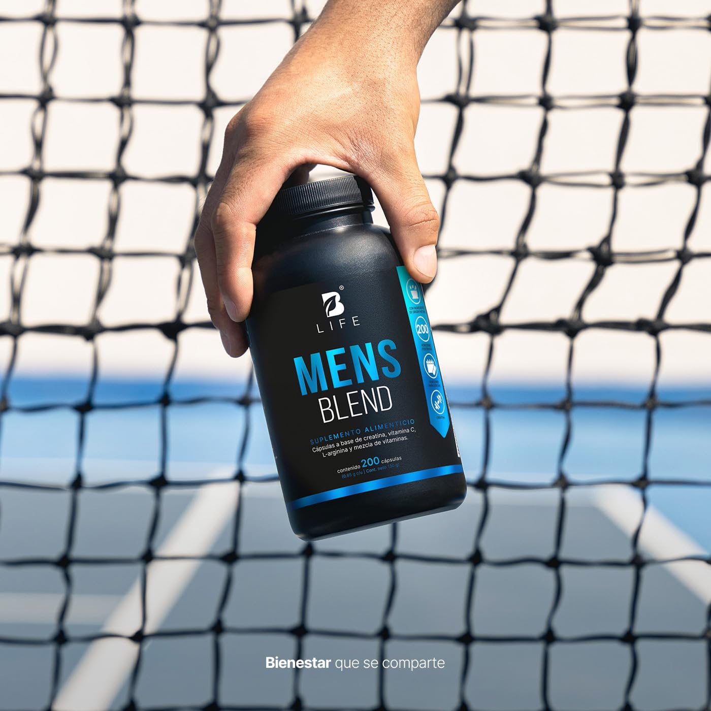 B Life Multivitamínico para Hombre | 200 Cápsulas | 650 mg por porción | Creatina Monohidratada, BCAA 2:1:1 (L-Leucina, L-Isoleucina, L-Valina) y L-Arginina | Ingredientes Naturales | Mens Blend.