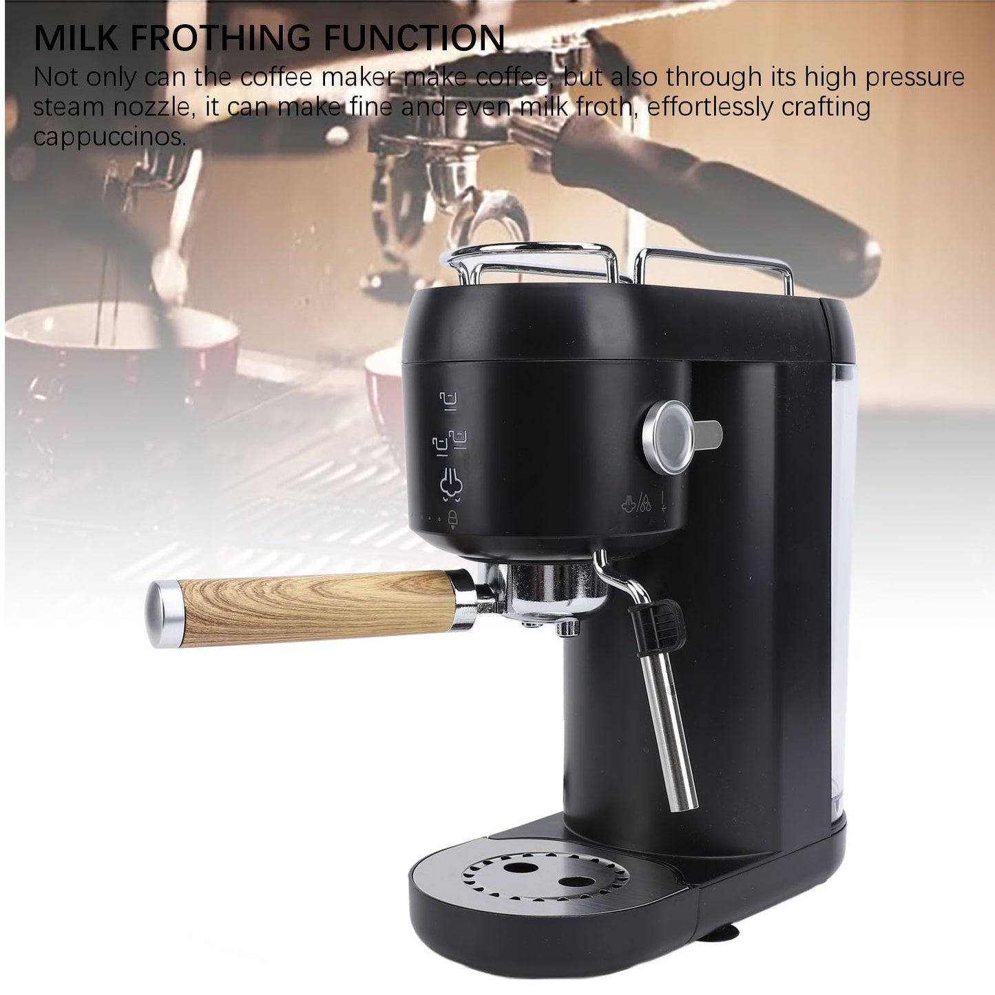 Cafetera Espresso de 20 Bares, Cafetera Monodosis con Prensador de Portafiltros, Cafetera Espresso Eléctrica | Cafetera Espresso Compacta | Cafetera Espresso para Capuchino (#1)