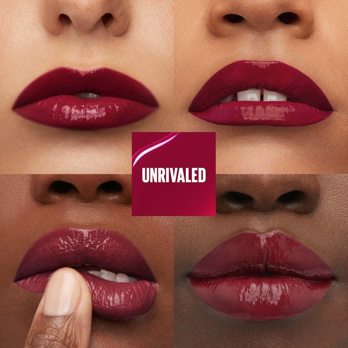 Maybelline Labial líquido brillante de larga duración, Superstay Vinyl Ink tono Unrivaled 30, 4.2ml