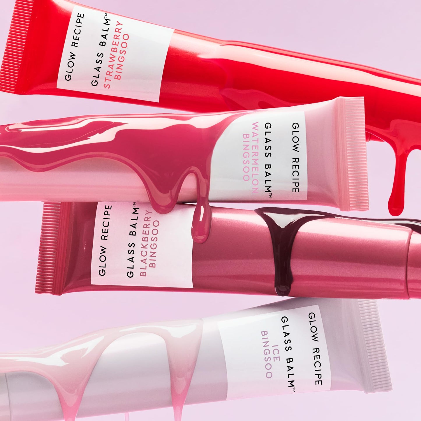 Glow Recipe Glass Balm Lip Treatment Watermelon Bingsoo Bálsamo Labial Hidratante Brillo Alto Tinte Rosa Suave 15 g