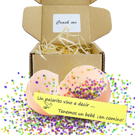 Anuncios de Embarazo 1DFAUL Sorpresa Divertidos con Huevo para Abuelos, Futuro Papá o Amigos