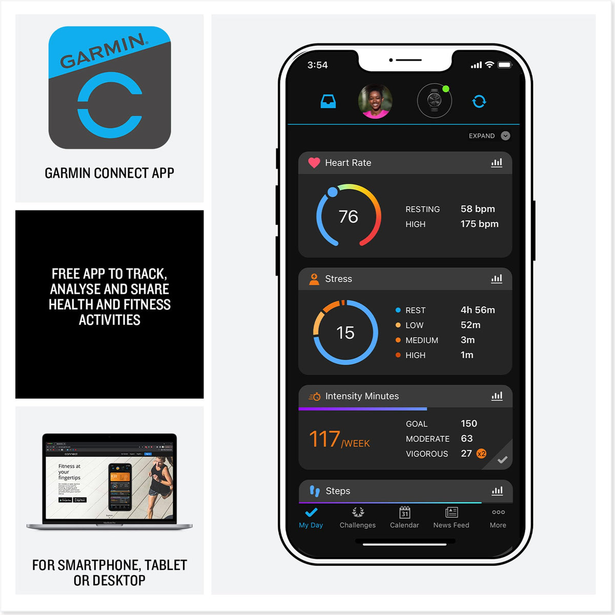 Smartwatch Garmin Vivoactive 5 Azul Metalizado