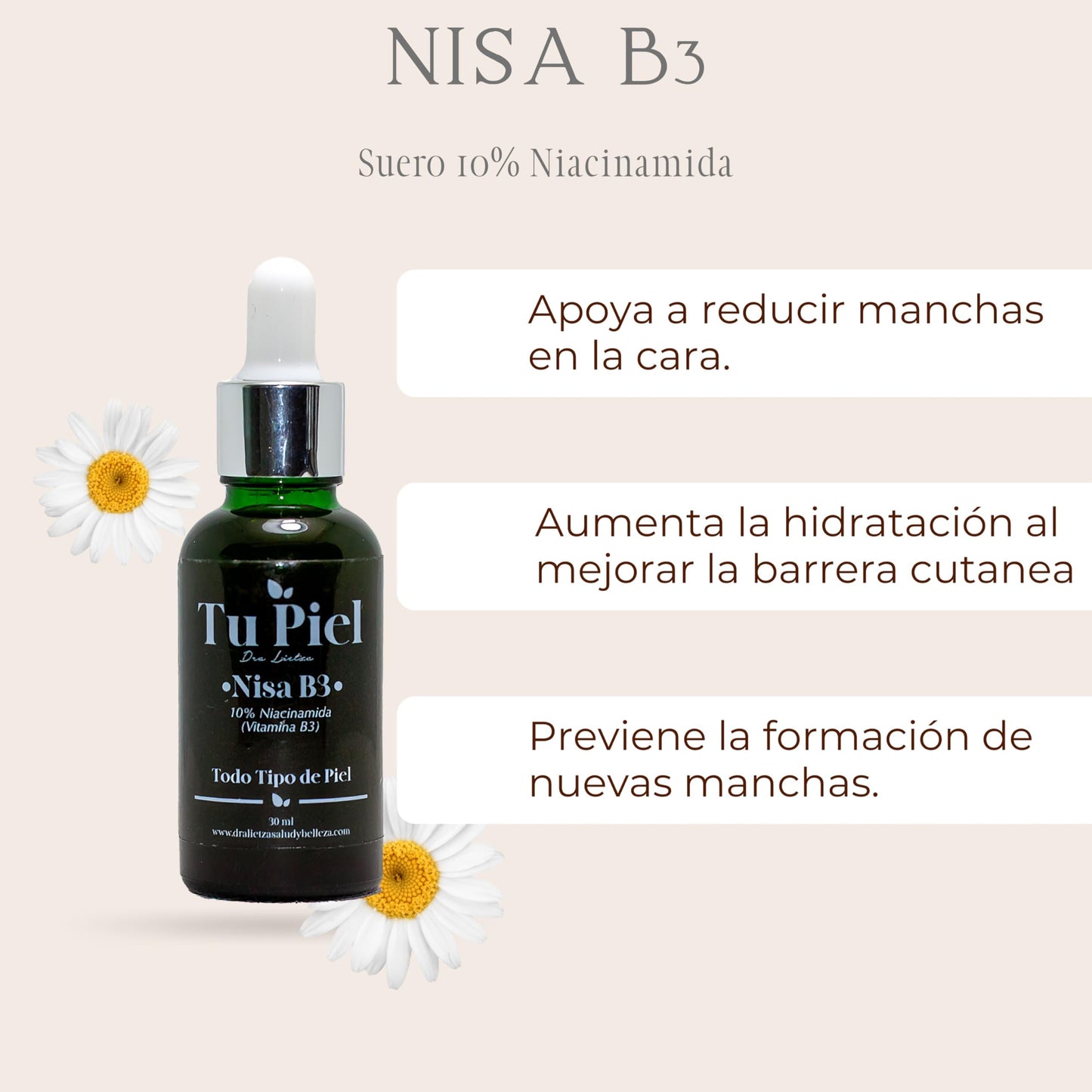 Kit para manchas faciales con crema despigmentante con 2% de hidroquinona, suero de vitamina C, suero de niacinamida, suero de ácido hialurónico, crema de día y limpiador facial | Tu Piel Dra Lietza |