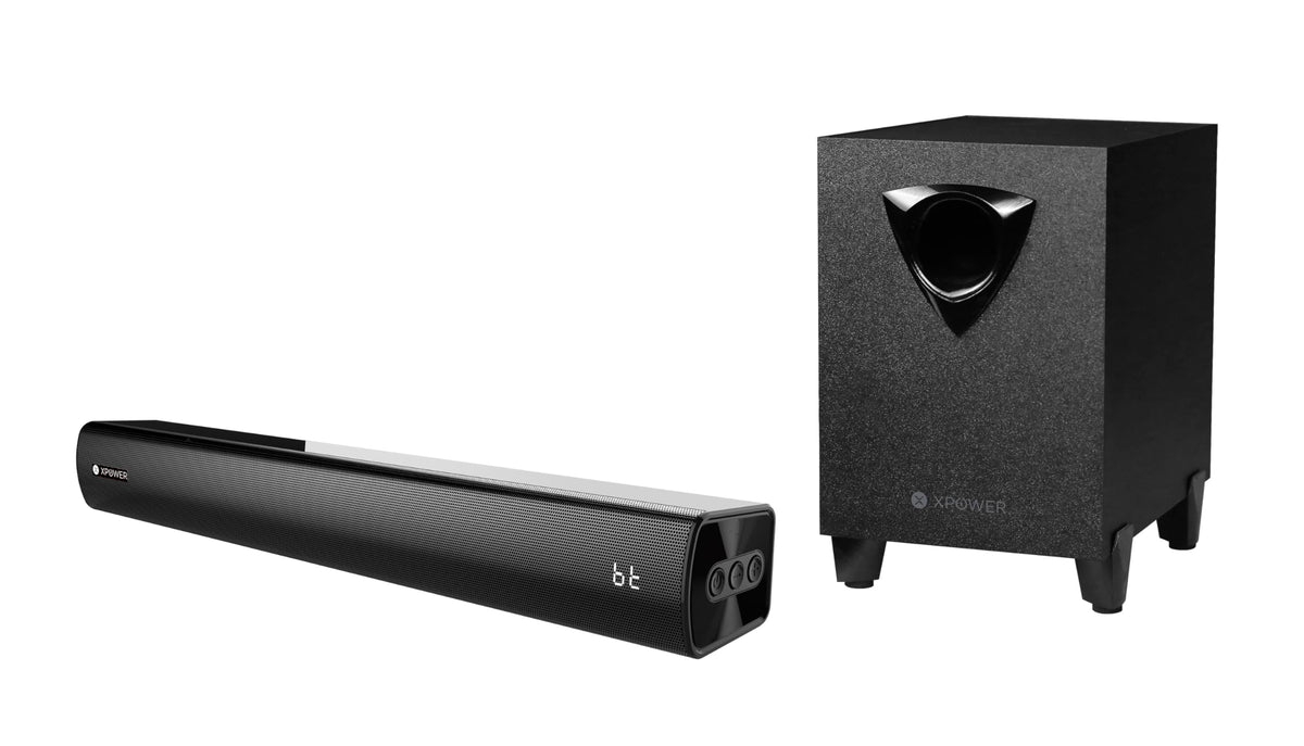 Barra de Sonido XP WER Negro con HDMI, Óptico y Auxiliar, 40W Estéreo Montaje en Mesa
