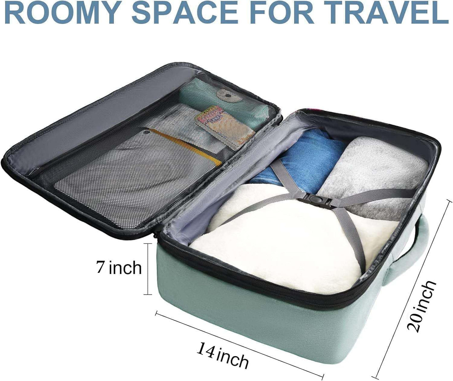 Bolsa de Viaje Vancropak Cian Grande Expandible Resistente al Agua para Hombre y Mujer