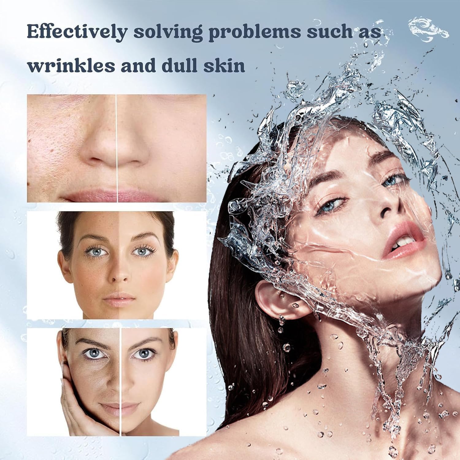 Mascarilla Bio Colágeno, Mascarilla de Colágeno, Minimiza los Poros Mejora la Elasticidad, Mascarillas Faciales para Reafirmación del Rostro en Mujeres y Adolescentes (1 Cajas - 5 Piezas)