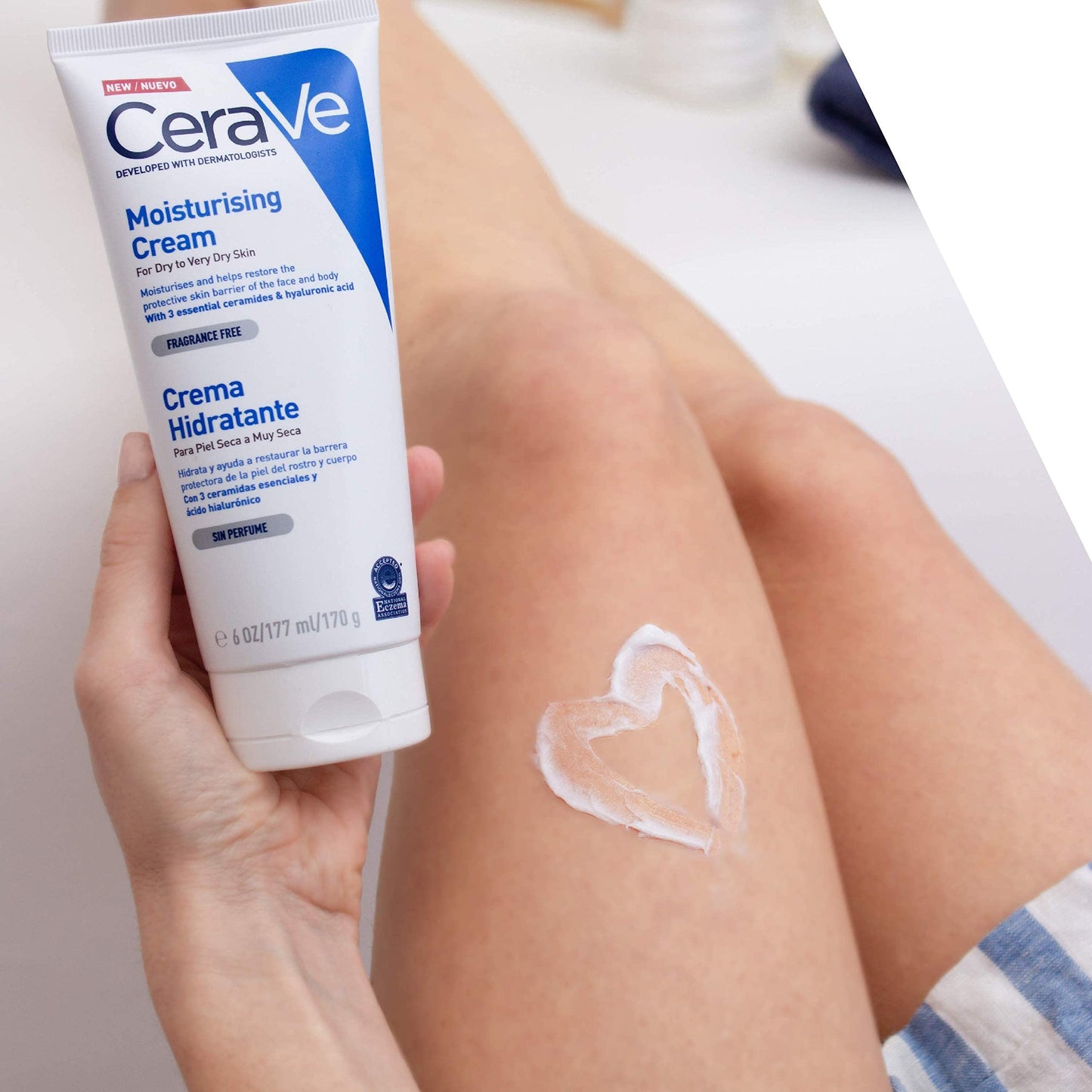 CeraVe Limpiadora Crema-Espuma Hidratante Facial Diaria para Piel Normal a Seca 236ml + Crema Hidratante |170gr| Hidrante diario para rostro y cuerpo para piel seca