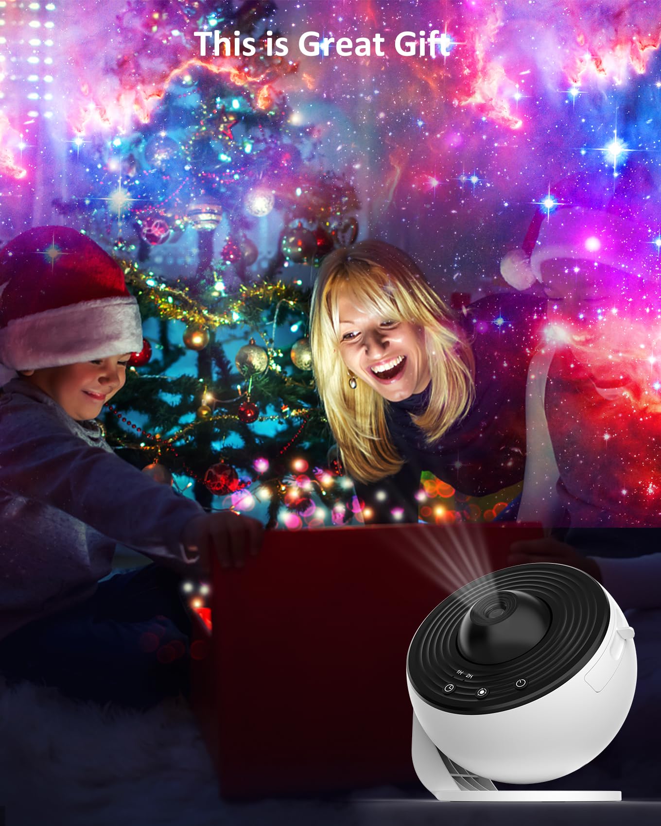 Proyector de planetario para recámara, proyector de estrella 13 en 1, luz de galaxia, luz nocturna de techo, iluminación de humor de la vía láctea con rotación de 360° con temporizador, lámpara LED de