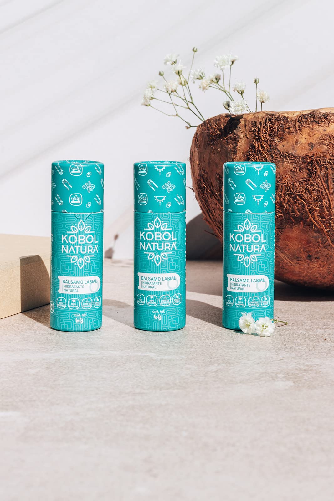 KOBOL | Bálsamo Labial Menta Natural Vegano Push Up Hidratación Natural