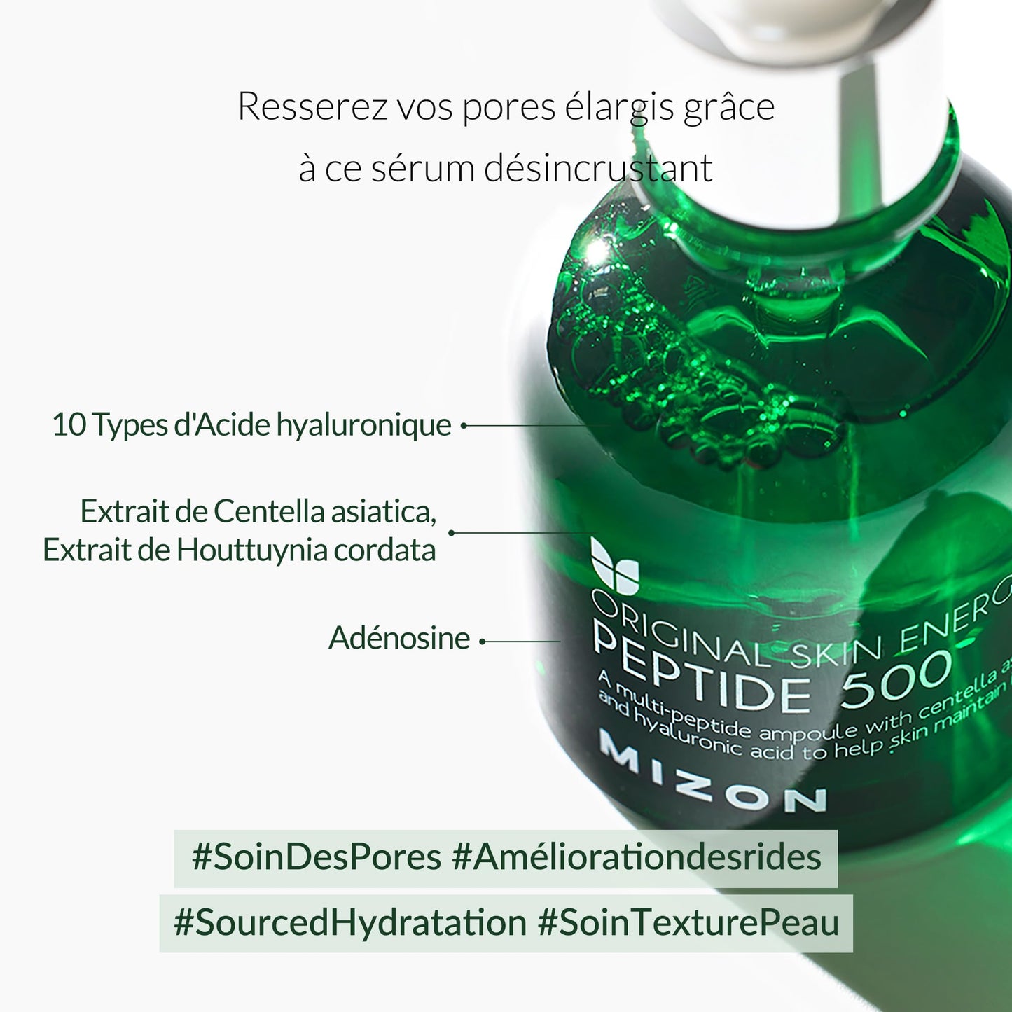 SUERO DE PEPTIDOS ANTIARRUGAS/ ORIGINAL SKIN ENERGY PEPTIDE 500/ MIZON