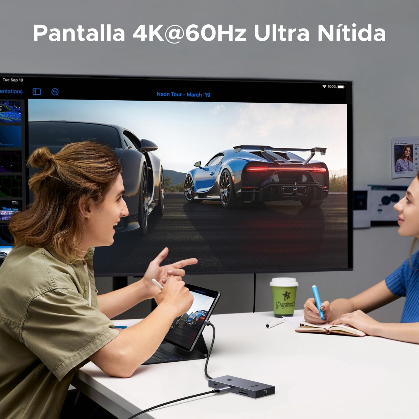 Adaptador USB C Multipuerto UGREEN Revodok Pro Gris con HDMI 4K para MacBook e iPad