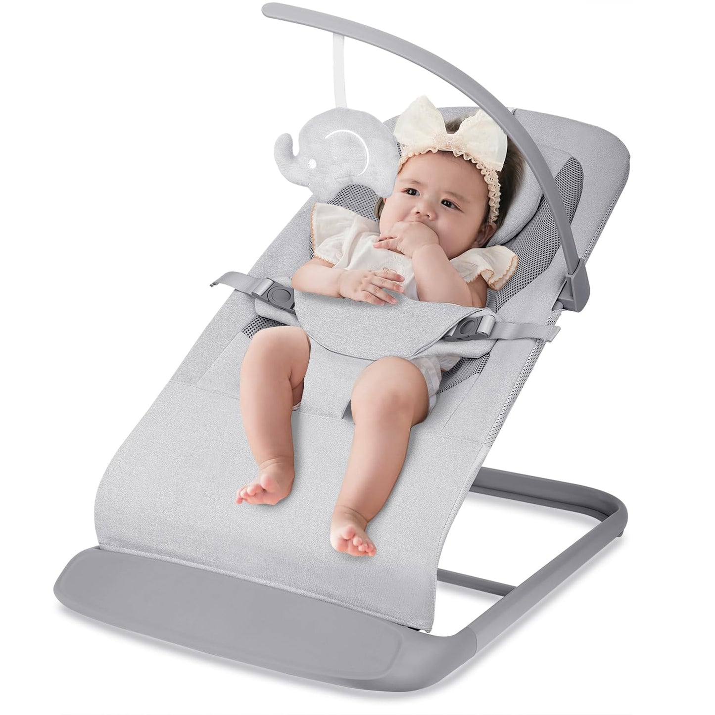 Columpio Portátil Muja Lujo Ajustable con Asiento Transpirable y Arnés de 3 Puntos