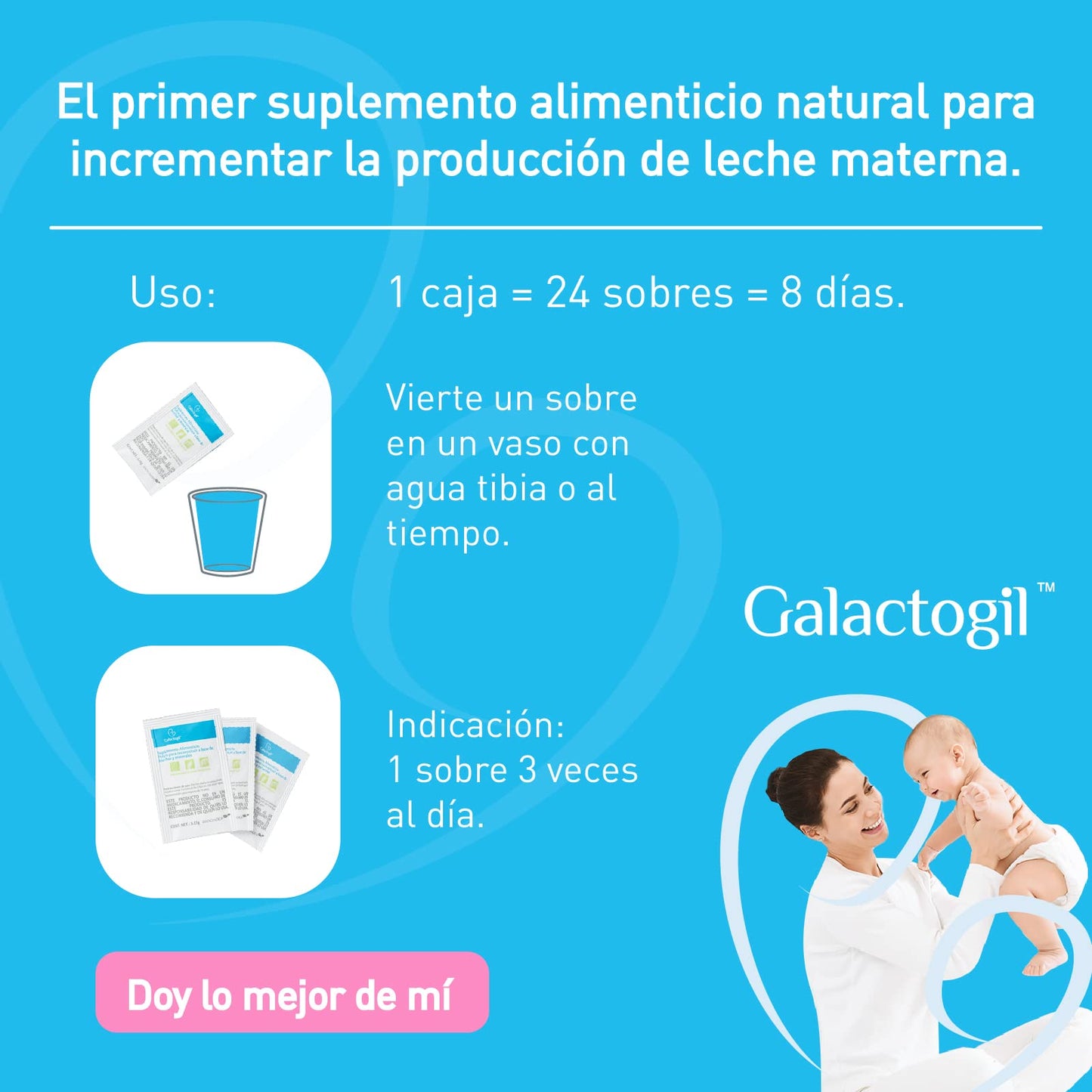 Galactogil Suplemento alimenticio a base de hierbas y minerales con 24 sobres