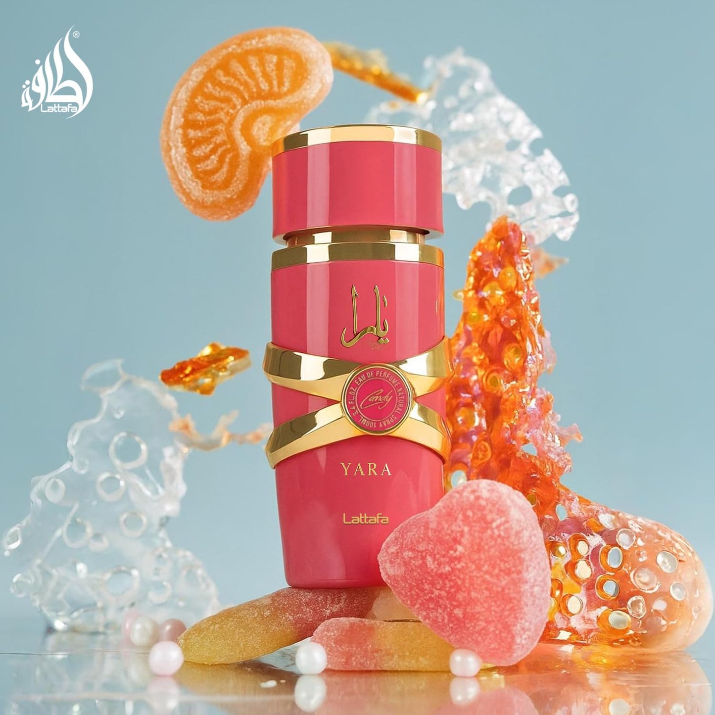 Lattafa Yara Candy for Women Eau de Parfum Spray, 3.4 Ounce / 100 ml