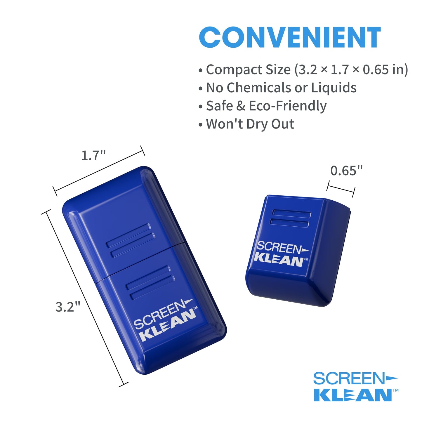 Carbon Klean ScreenKlean Tablet Screen Cleaner - Efficient and Durable Carbon Microfiber Technology Injected Blue