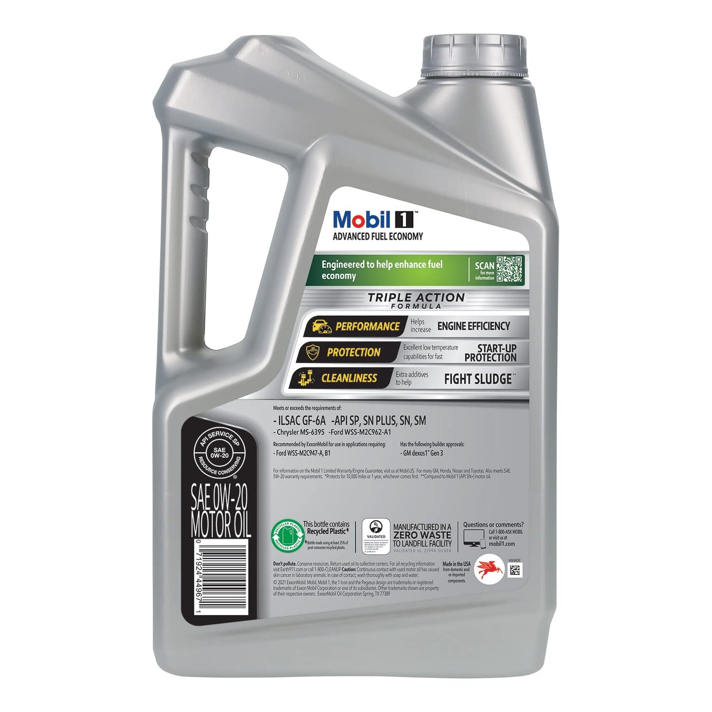 Aceite de Motor sintético Completo Mobil 1 0W-20 Advanced Fuel Economy